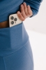 Extra Warm Trail legginsy sportowe wełniane, niebieskie