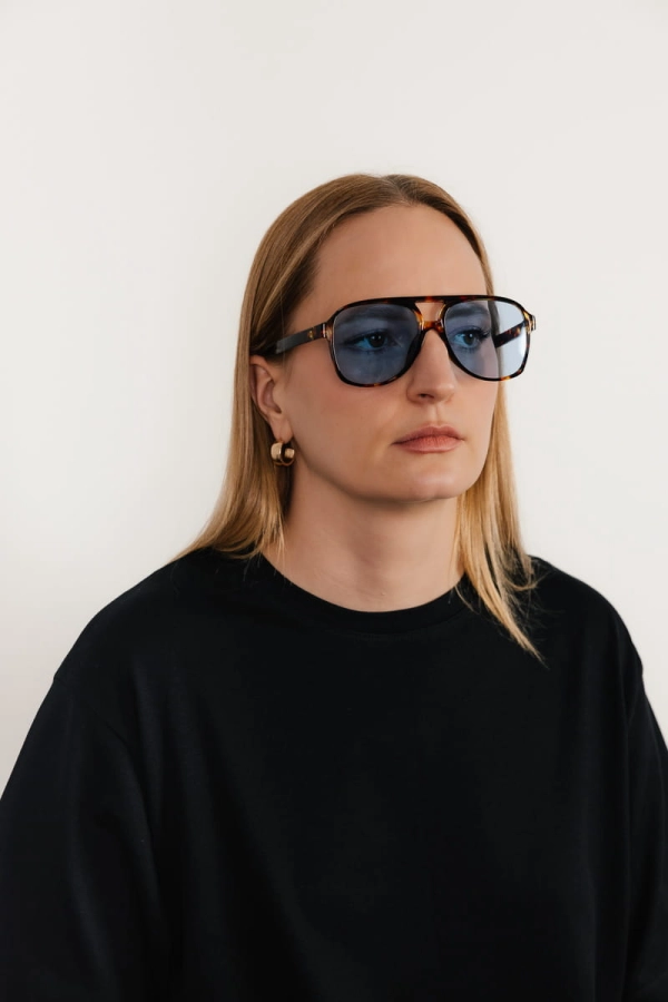 T-shirt oversize Breeze bawełna z algami, czarny