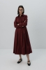 Sukienka szmizjerka Ruby bawełniana, bordowa