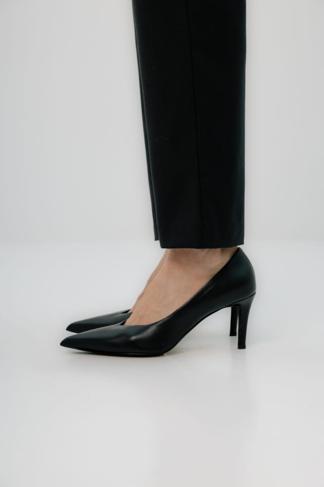 Szpilki skórzane Opal, czarne