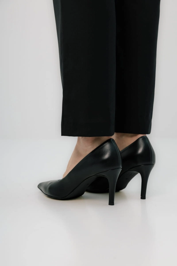 Szpilki skórzane Opal, czarne