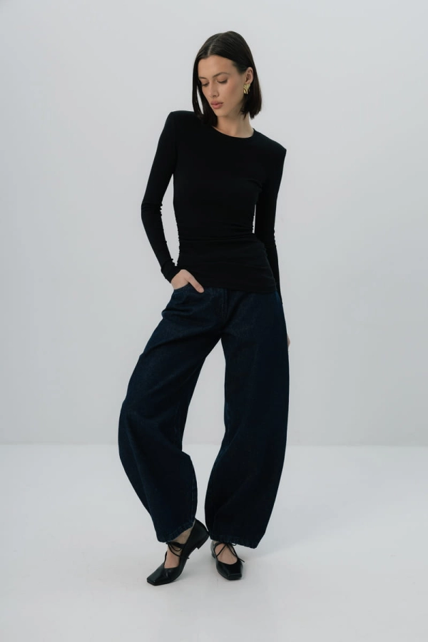 Longsleeve Mistral bawełniany, czarny