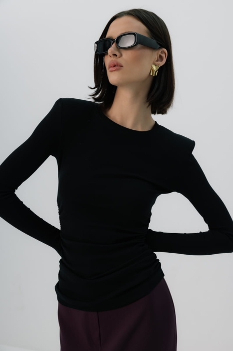 Longsleeve Mistral bawełniany, czarny