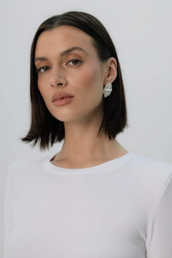 Longsleeve Mistral bawełniany, biały