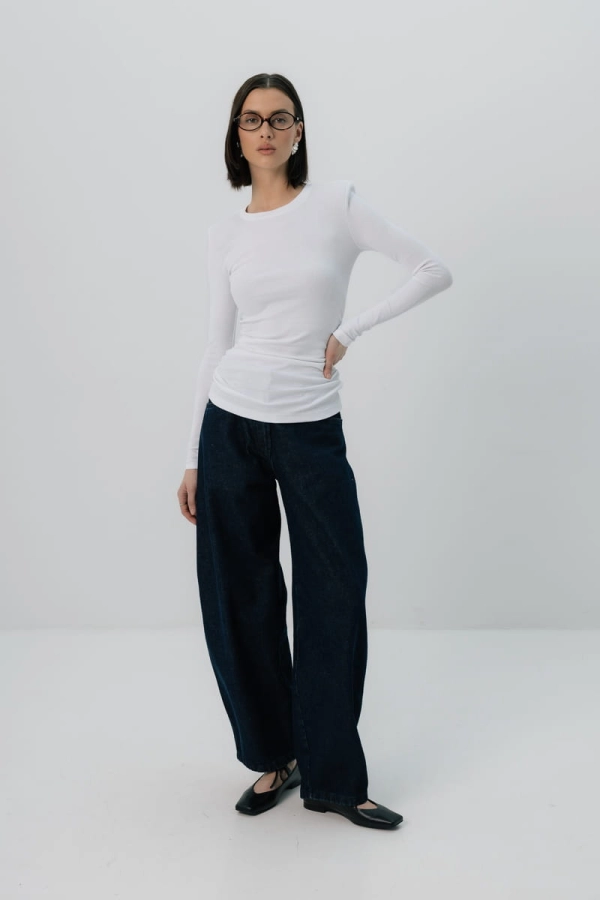 Longsleeve Mistral bawełniany, biały