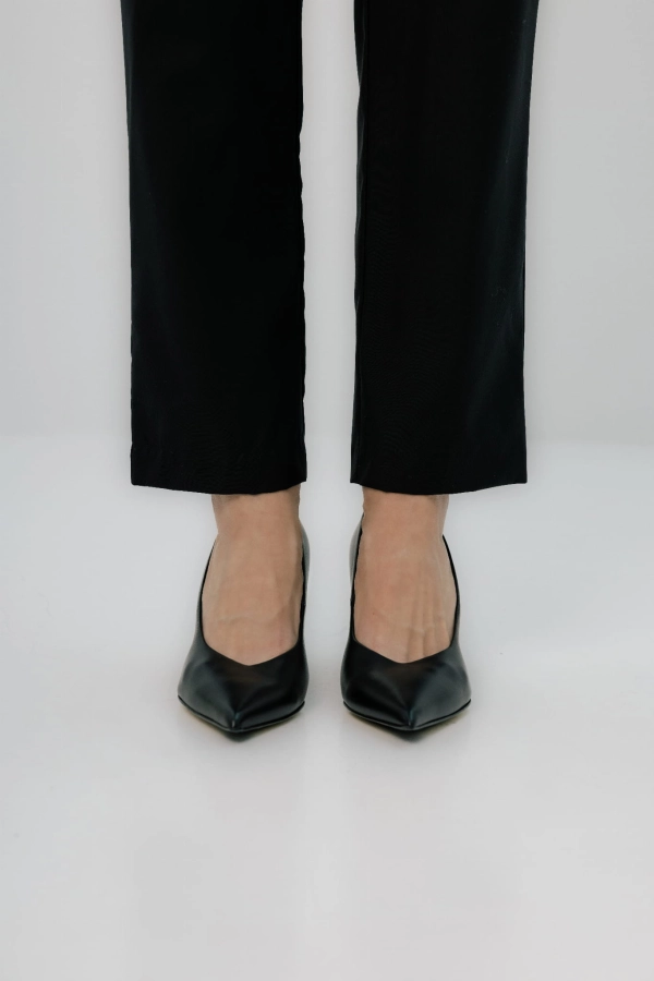 Szpilki skórzane Opal, czarne