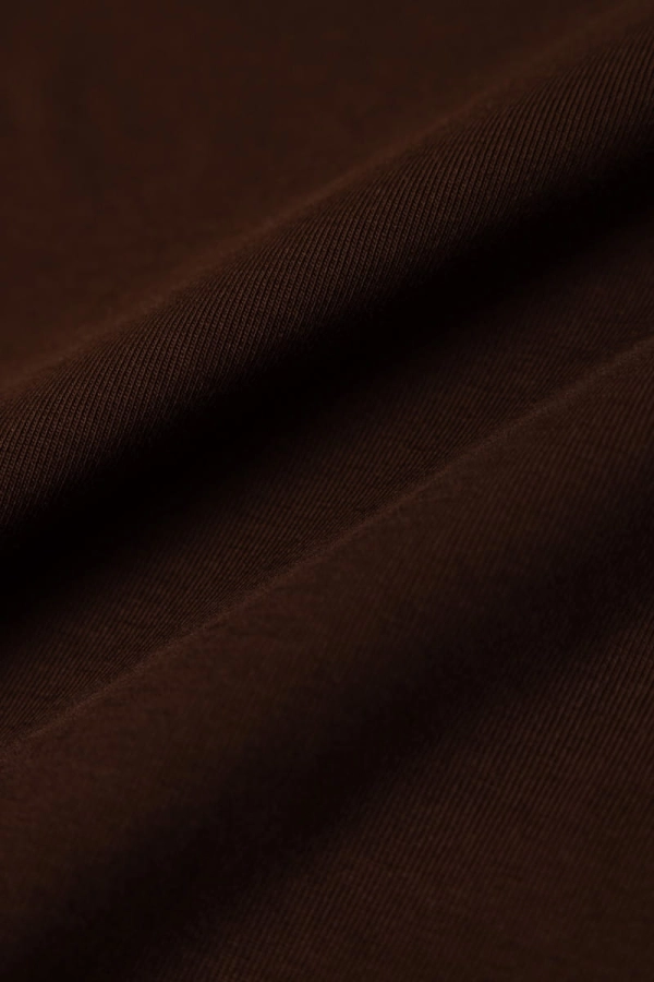 T-shirt Natural, O-neck bawełniany, brązowy