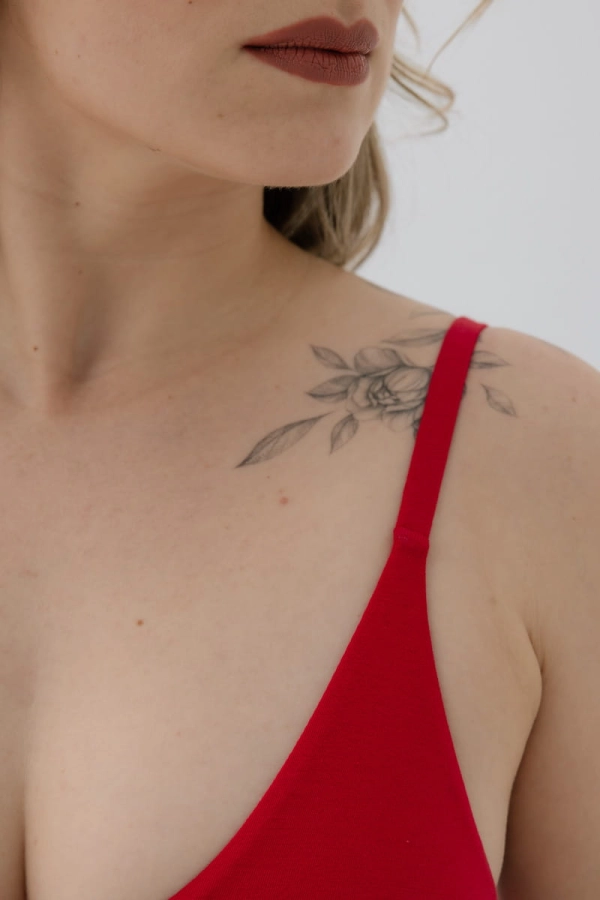 Stanik Soft z bawełny organicznej, czerwony