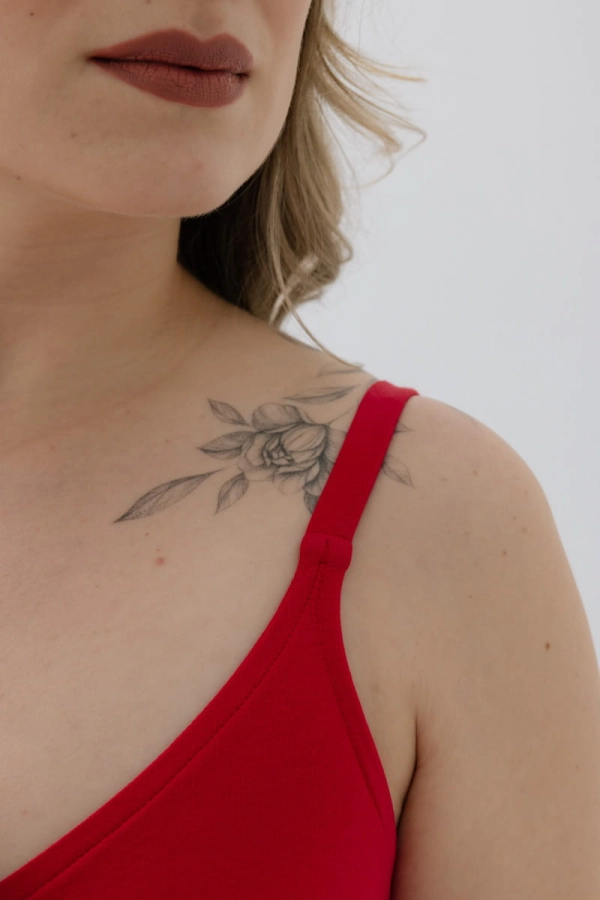 Stanik Embrace z bawełny organicznej, czerwony