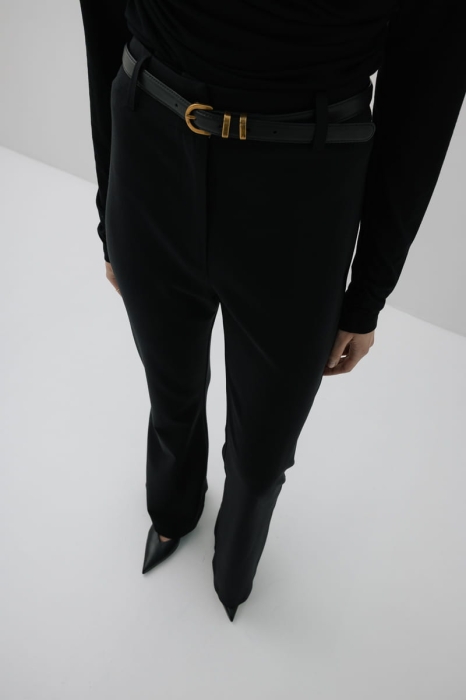 Spodnie wełniane Chelsea, czarne