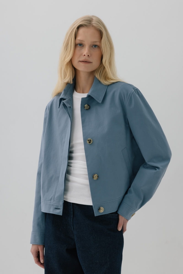 Kurtka bawełniana Odette, niebieska