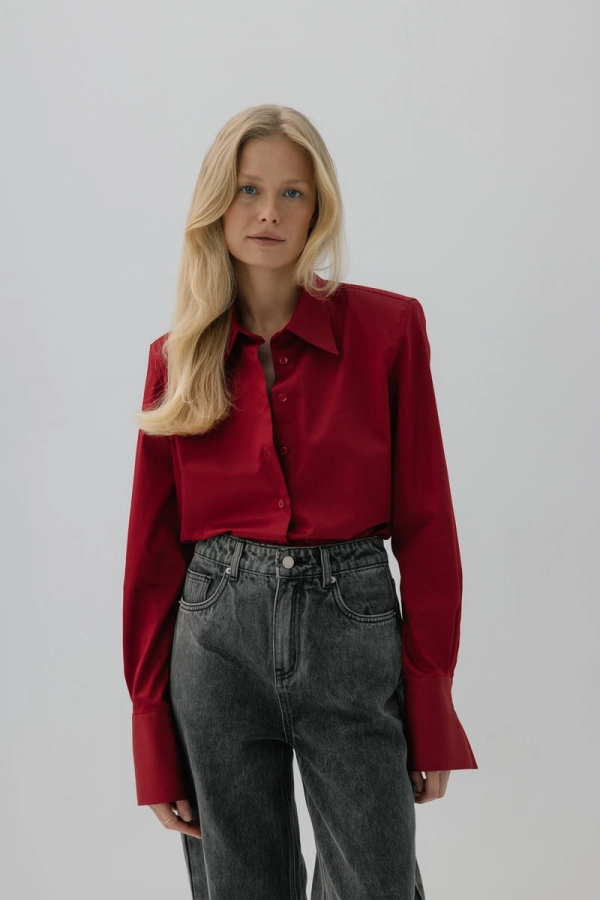 Koszula Pure bawełniana, czerwona