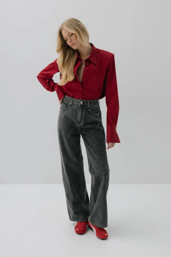 Koszula Pure bawełniana, czerwona