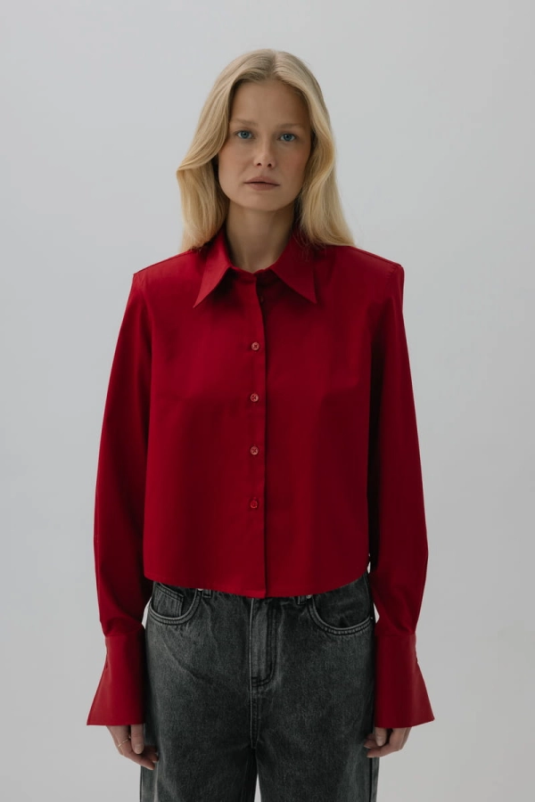 Koszula Pure bawełniana, czerwona