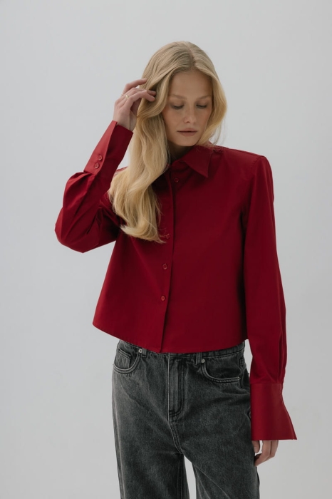 Koszula Pure bawełniana, czerwona