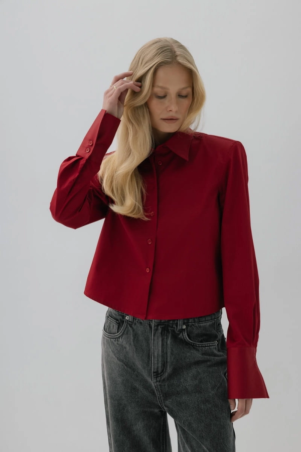 Koszula Pure bawełniana, czerwona