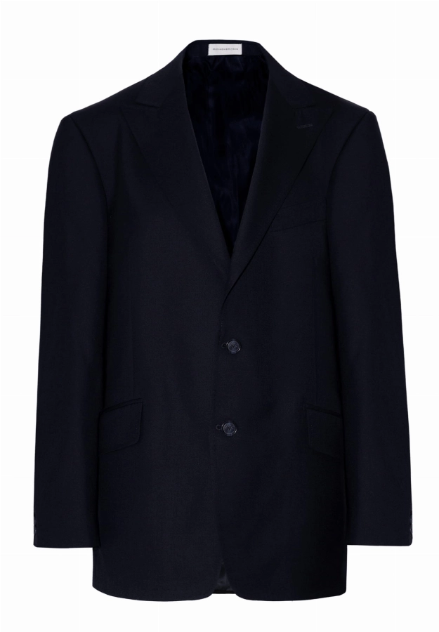 Marynarka wełniana oversize Main, granatowa