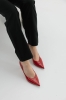 Szpilki skórzane Cherie, czerwone