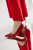 Szpilki skórzane Cherie, czerwone