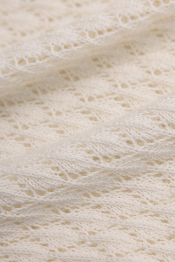 Sukienka ażurowa bawełniana Adele, kremowa