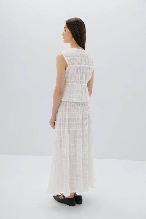 Bluzka bawełniana Wild, kremowa