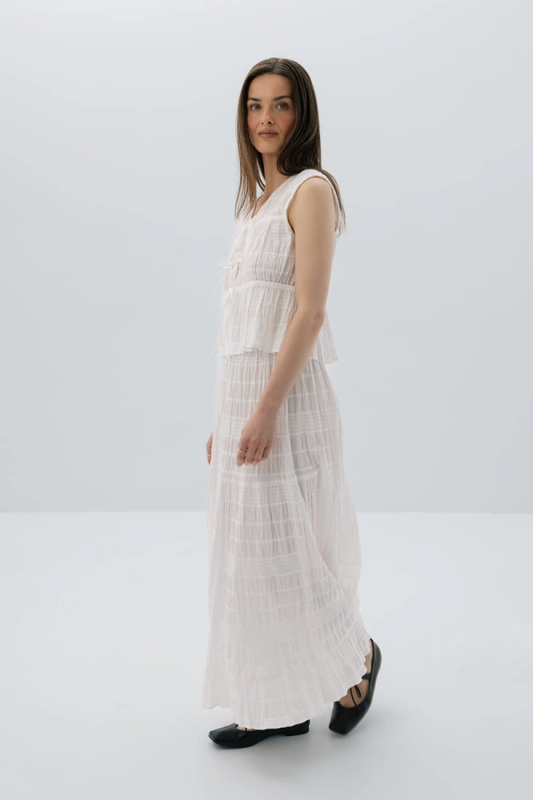 Bluzka bawełniana Wild, kremowa