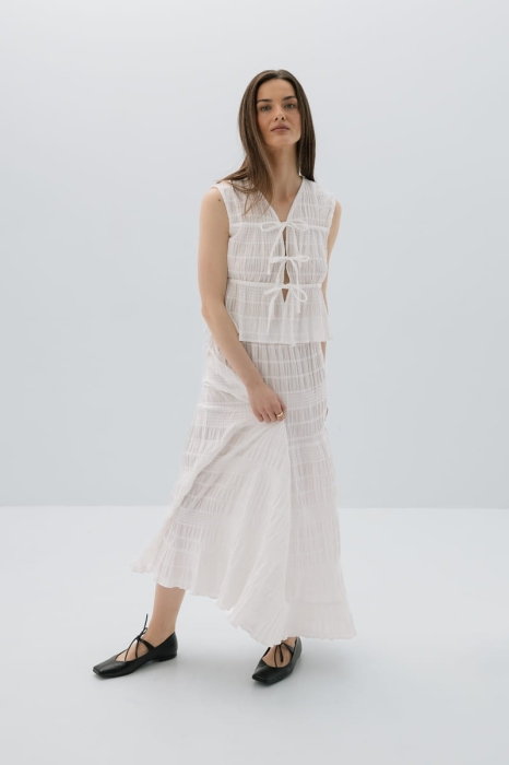 Bluzka bawełniana Wild, kremowa