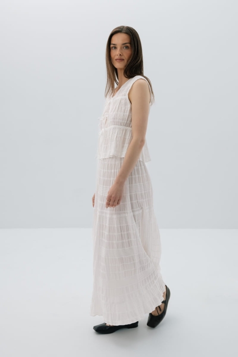 Spódnica bawełniana Libre, kremowa