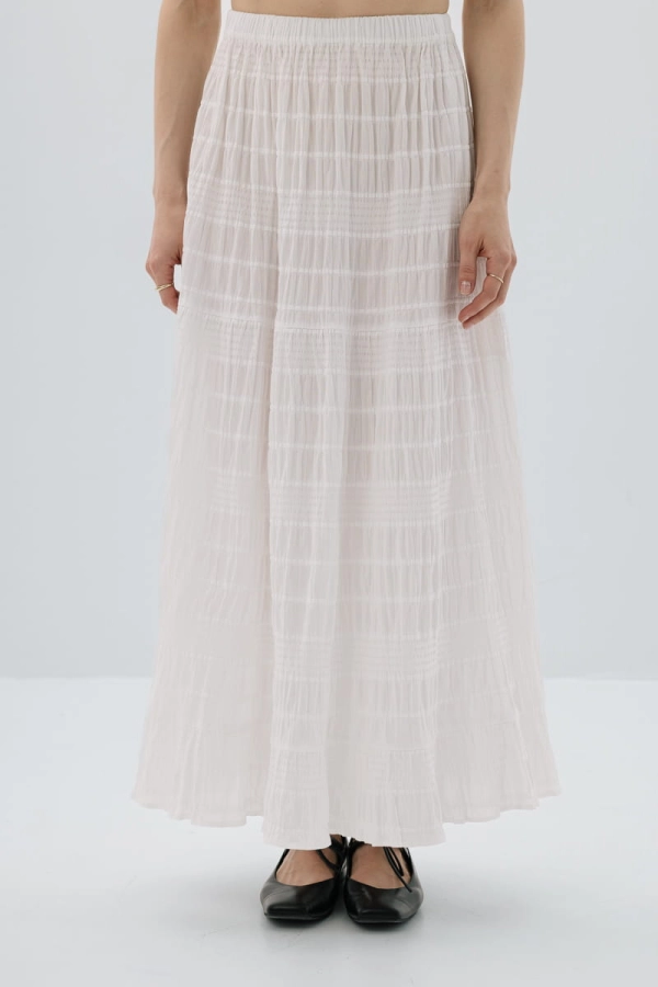 Spódnica bawełniana Libre, kremowa