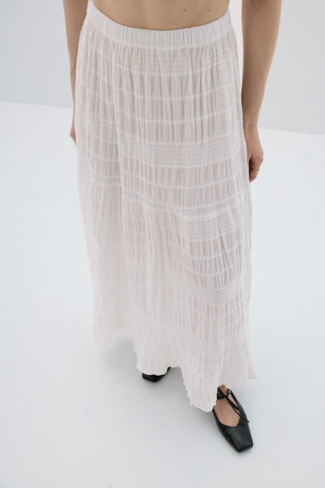 Spódnica bawełniana Libre, kremowa