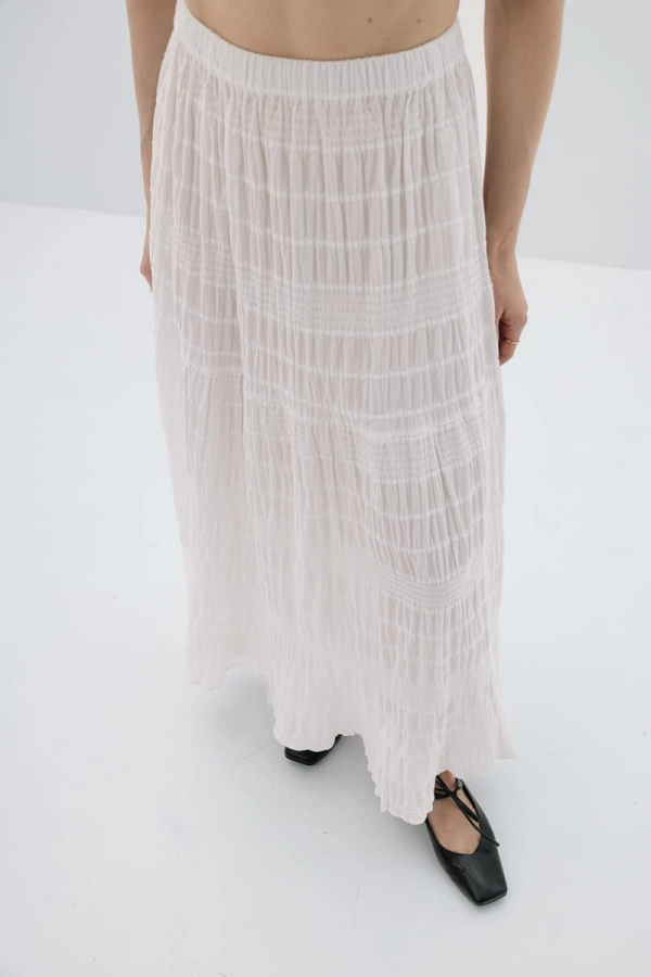 Spódnica bawełniana Libre, kremowa