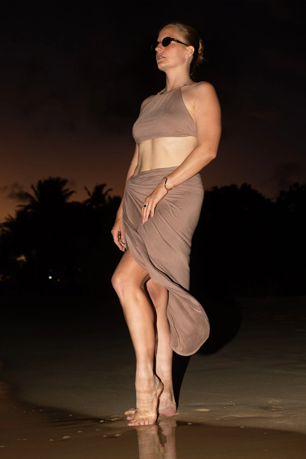 Spódnica z bambusa Lombok, beżowa