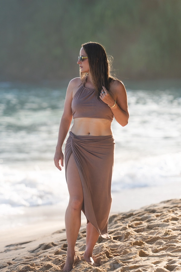 Spódnica z bambusa Lombok, beżowa