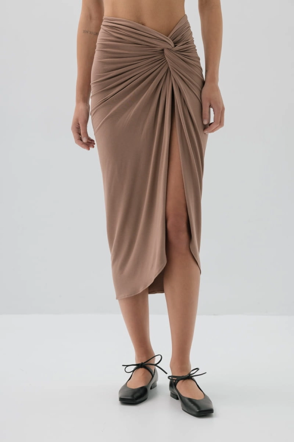 Spódnica z bambusa Lombok, beżowa