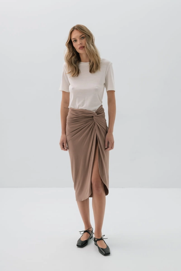 Spódnica z bambusa Lombok, beżowa