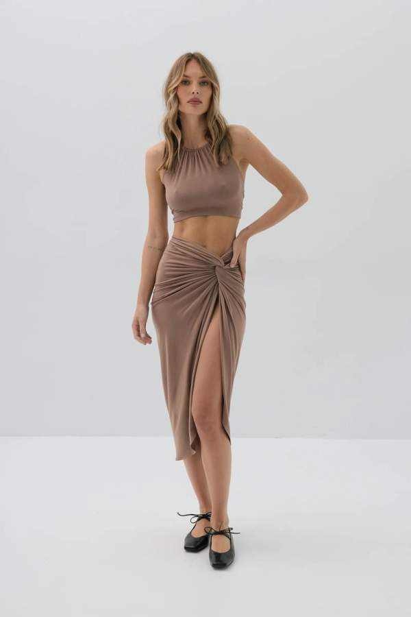 Top z bambusa Lombok, beżowy