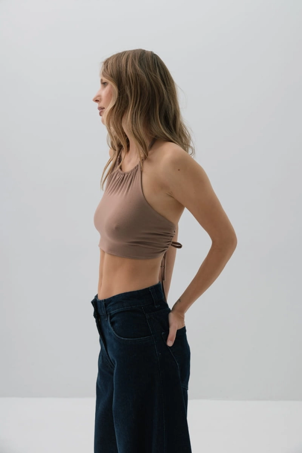 Top z bambusa Lombok, beżowy