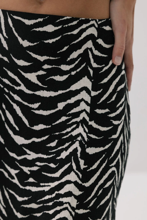 Spódnica Leonie wiskoza z lnem, zebra