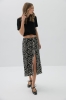 Spódnica Leonie wiskoza z lnem, zebra