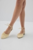 Balerinki Marbella skórzane, masełkowe