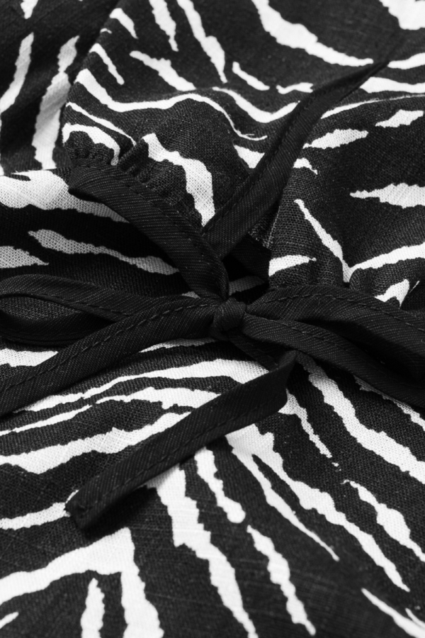 Sukienka Soley wiskoza z lnem, print zebra
