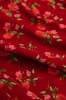 Sukienka Camellia, wiskozowa, czerwona w kwiaty