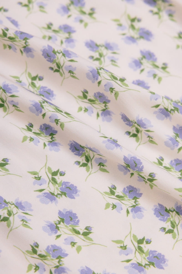 Sukienka wiskozowa Daphne, kremowe kwiaty