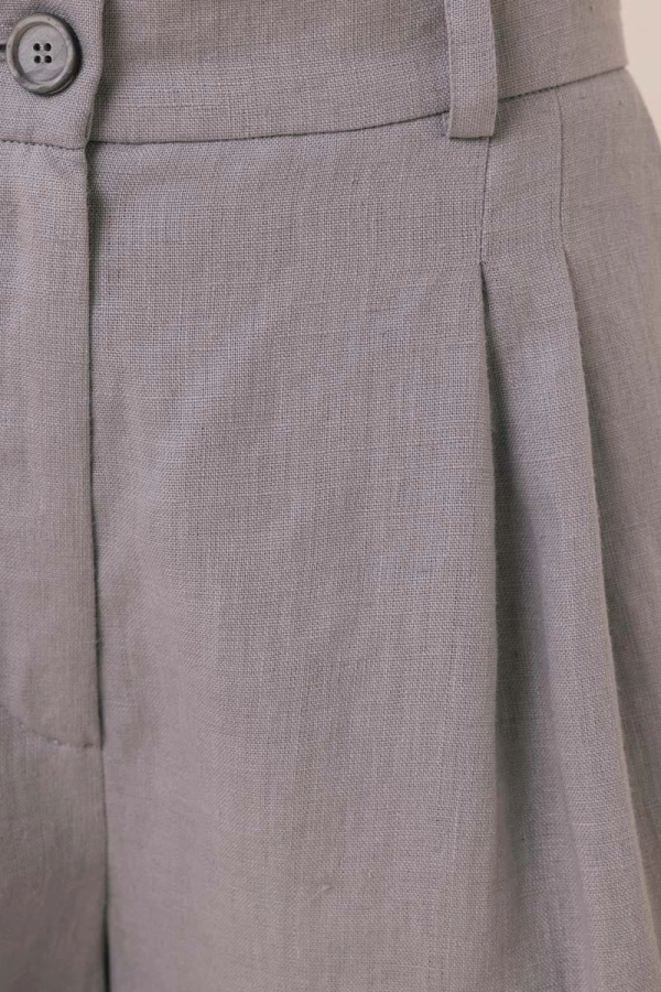 Szorty Even lniane, szare