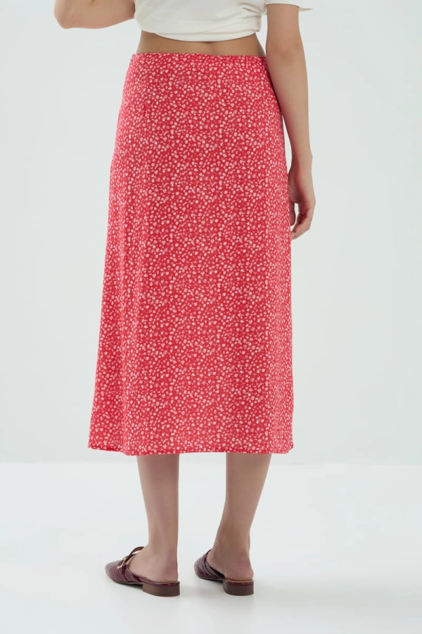 Spódnica Leonie wiskozowa, print w kwiaty