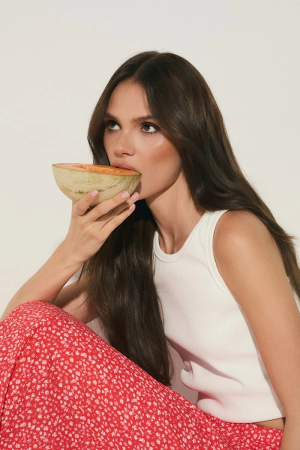 Spódnica Leonie wiskozowa, print w kwiaty