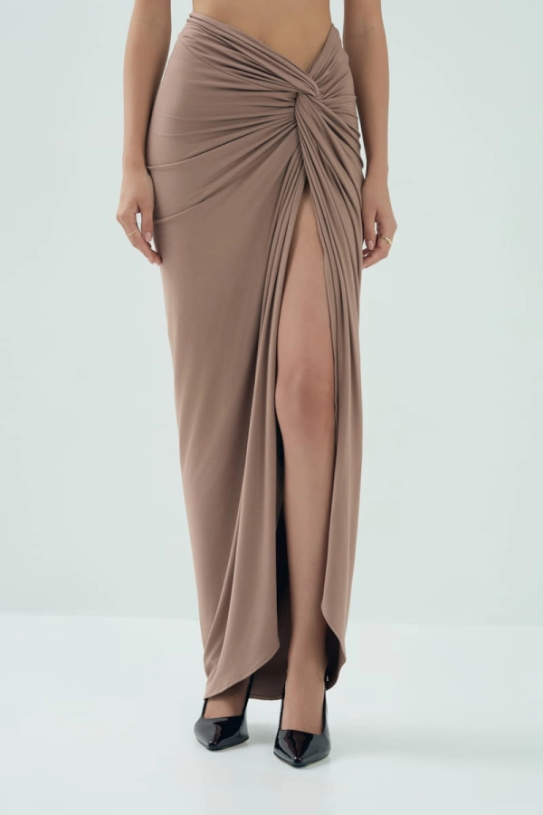 Spódnica z bambusa Sandy, beżowa