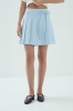 Spódnica plisowana Chloe 2.0, bawełniana, niebieska