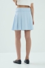 Spódnica plisowana Chloe 2.0, bawełniana, niebieska