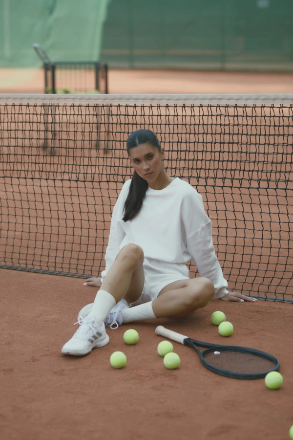 Spodenki OFF, krótkie bawełniane, kremowe